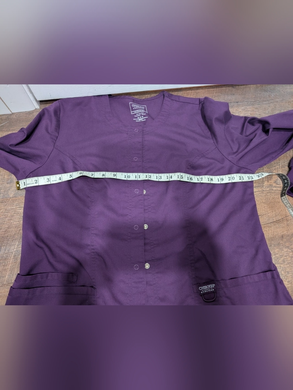 Cherokee Scrub Jacket - Button Front - Picture 6 of 9